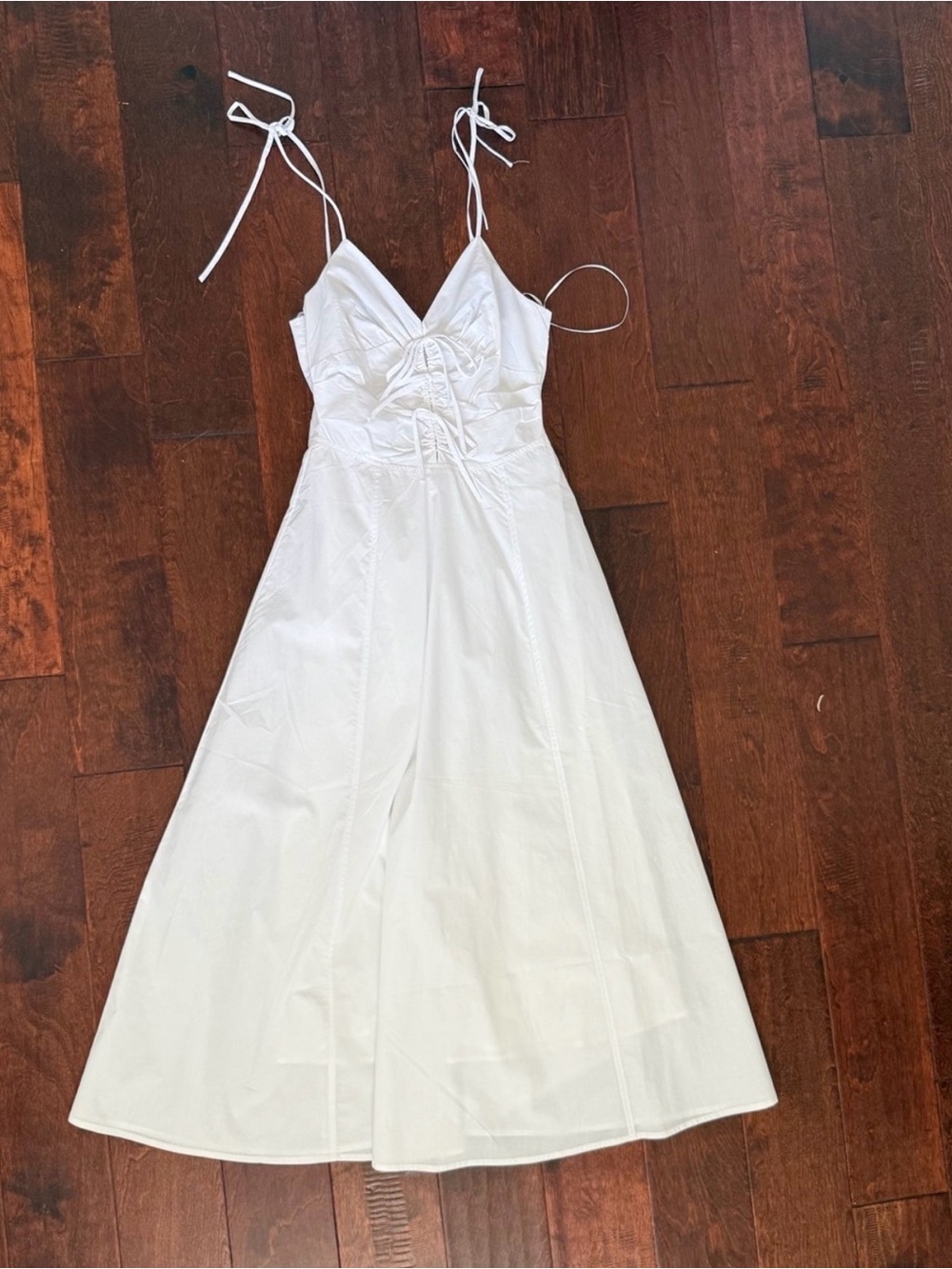 Moon River White Spaghetti-Strap Summer Dress